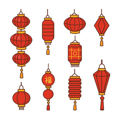 Chinese Lanterns Set