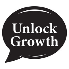 Unlock Growth Icon – Business Motivation and Success Concept Design