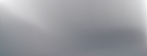 Silver background with gradient grey mirror metal foil. White sheen and smooth surface reflect light. Abstract chrome texture with aluminum gloss, titanium plate effect, and ambient cold reflection