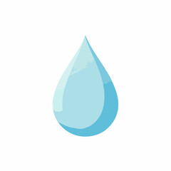 Streamlined Water Droplet Icon Vector Design