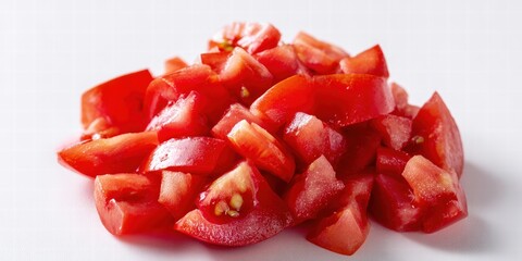 Fresh Chopped Tomatoes for Cooking and Salads