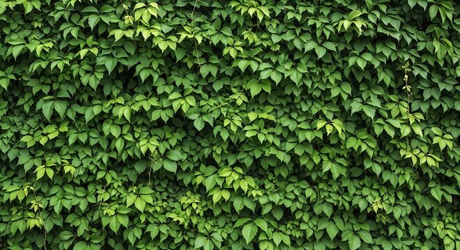 Fototapeta Lush Green Wall of Ivy - A Natural Texture.