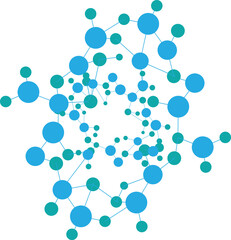 Abstract digital links illustration