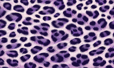 Bold purple leopard fur vector showing animal skin camouflage artwork designed for wallpapers, fabric creations, fashion clothing, and decorative projects.