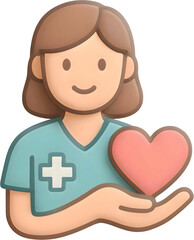 따뜻한 마음을 전하는 의료진 일러스트 