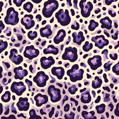 Purple leopard animal print vector with textured fur style background great for textile designs, wallpapers, trendy fashion clothing, and artistic decor.