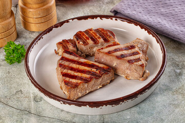 Gourmet Grilled tuna fish steak