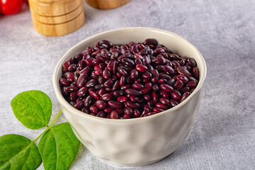 Raw dry uncooked red beans