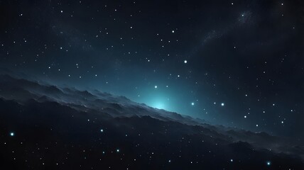 Dramatic deep space view with stars and nebulae in a stunning cosmic landscape illustration