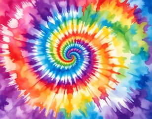 A vibrant, swirling design evokes tie-dye. A kaleidoscope of watercolor hues blends into a mesmerizing, circular pattern