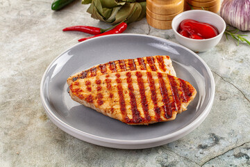 Grilled turkey breast fillet steak