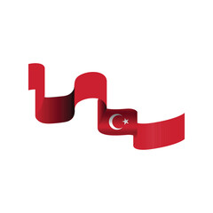Turkey Republic Day Holiday Element Wave Flag Design