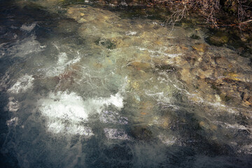 Clear flowing water