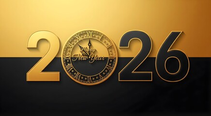 A happy golden anniversary label with a ribbon is the perfect 3D vector illustration for a holiday celebration card or a new year business calendar design