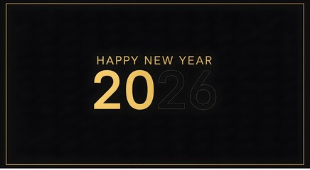 New Year 2026 message handwritten with chalk on a vintage blackboard for a business concept or school sign