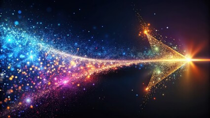 Celestial Arrow A Glittering Trail of Stardust and Light Across the Night Sky