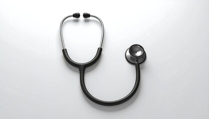3D stethoscope icon isolated on white background. Medical and healthcare concept for hospital, doctor, and health checkup design.