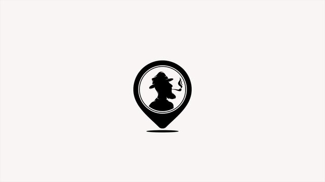 Animation Of Smoking Area Logo Design