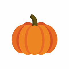 Minimalist Pumpkin Flat Vector Icon