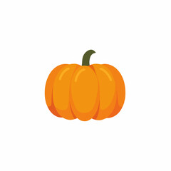 Simple Pumpkin Flat Vector Icon Design