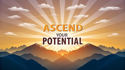 Inspirational quote urging people to ascend their potential