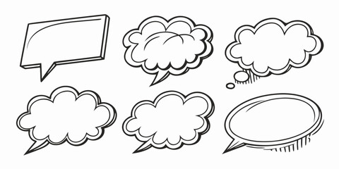 Fototapeta premium set of speech bubbles icon vector