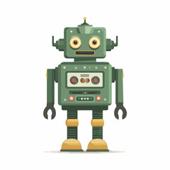Fototapeta premium Robot Illustration in Simplistic Style