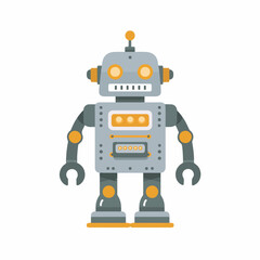Fototapeta premium Modern robot flat vector design