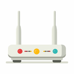 Obraz premium Network router flat vector icon design