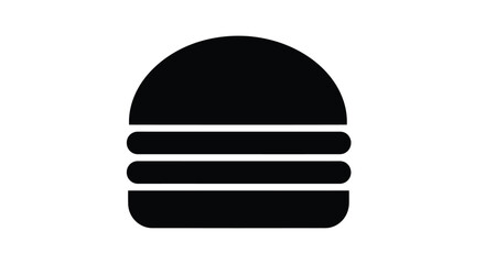 Simple black and white illustration of a stacked hamburger icon design