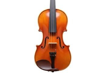 Fototapeta premium Isolated violin on a plain background, musical instrument for practice, studio photography