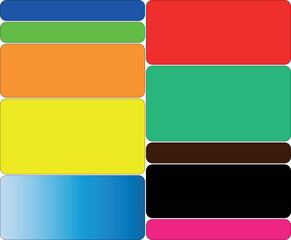 A vibrant stack of rectangular color blocks in a neat arrangement