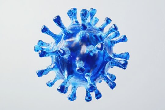 3D model of a vibrant blue virus (1)