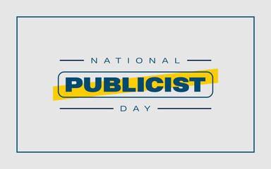 National Publicist Day Holiday concept Vector 10