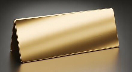 Premium Golden Blank Name Plate Desk Sign