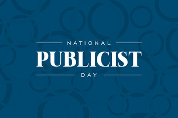 National Publicist Day Holiday concept Vector 10
