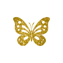 Glitter butterfly clipart ornament element graphic