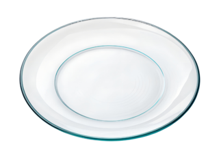 png Elegant clear glass plate ready for a culinary creation