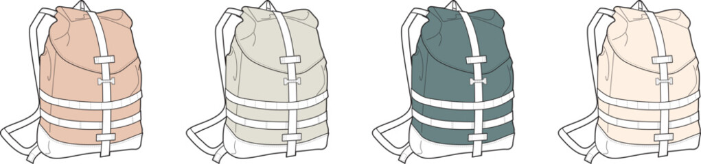 Colorful Backpacks Stylish Pack for Students and Adventurers in Various Shades