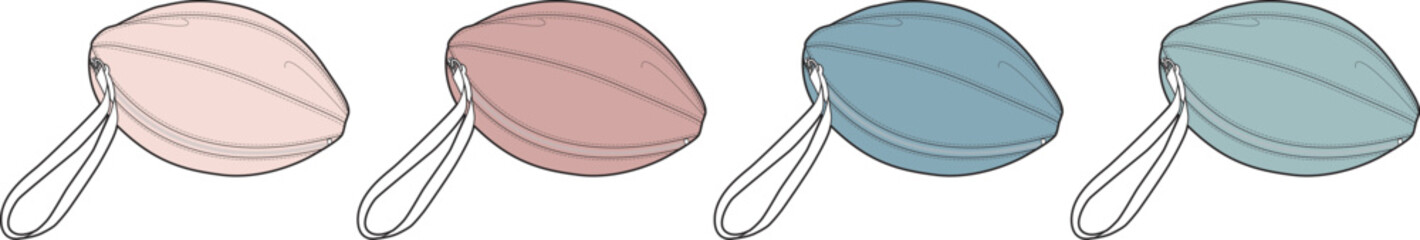 Set of colorful abstract wrist straps, modern design, and accessories, for product advertising and marketing