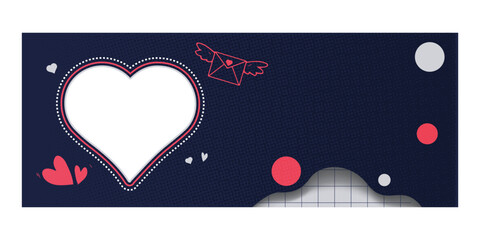 Mug template printing with love and heart decoration design