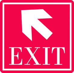 Emergency Exit Icon. Running man emergency fire exit sign. Exit emergency arrow sign vector image, vector symbol. Fire exit keep clear sign showing a running person on transparent background.