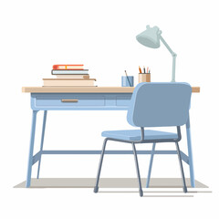 Sleek Student Desk Icon Design