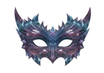 Isolated masquerade mask with ornate details, fantasy or carnival headwear for festive occasions