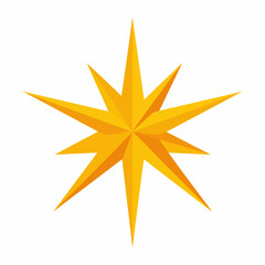 Obraz premium Elegant Star Icon in Flat Design Style