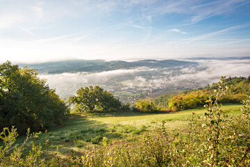 View of the little town of Rio Salso from Belvedere Fogliense