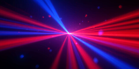 Abstract colorful background with bright, glowing disco lights and blue star burst design pattern