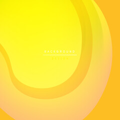 Bright yellow background features flowing curves. Gradient shades create depth, modern aesthetic. Simple design, ideal backdrop.