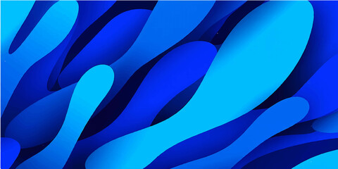 White and Blue Gradient Abstract Flow Background, Modern 3D Lines Design for Clean Minimal Digital Style