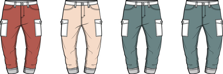 Fashionable Cargo Pants Stylish Casual Trousers for Men and Women